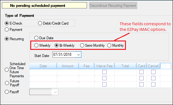 Differing Automatic Recurring Payments