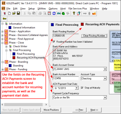 recurring-ach-payment-screen-goldtrak-pc